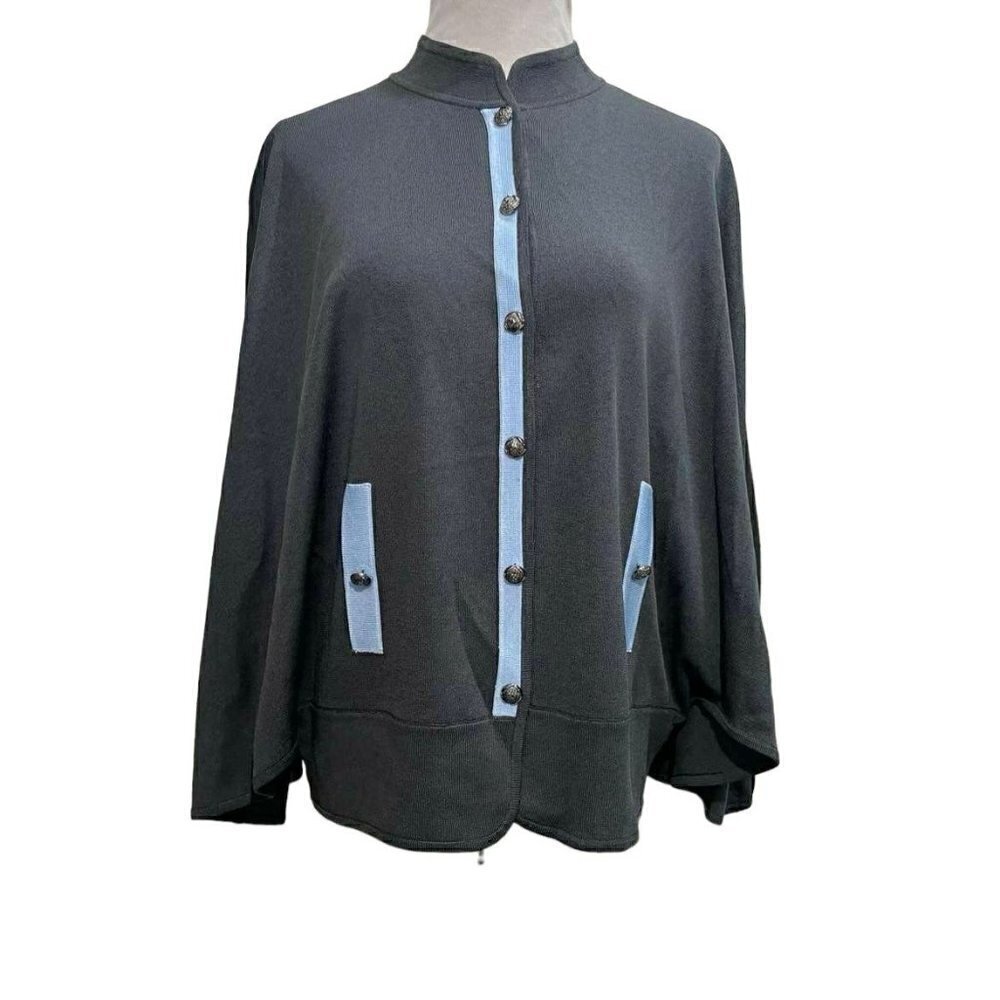 Ming Wang Medium Top Blouse Poncho Career Classy